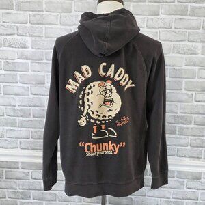 Mad Caddy Chunky Golf Hoodie Faded Black Athleisure Streetwear Men Med
